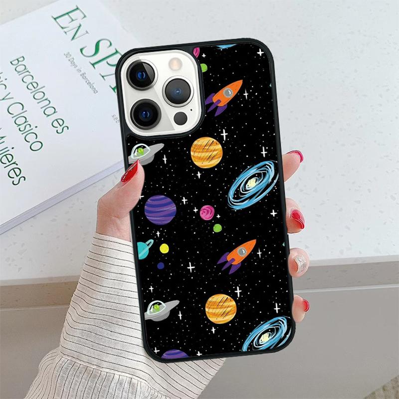 Мультяшный чехол-ракета для телефона Для iPhone 17 Air 15 16 16e 14 13 Pro Max Coque 12 11 Pro Max Для Apple PLUS fundas