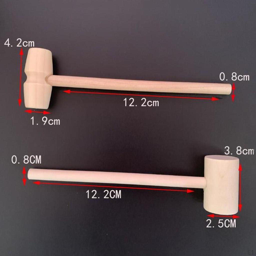 10 штук Мини-молотки из дерева, Игрушка-молоток, Запасные деревянные молотки для детей, Поделок И