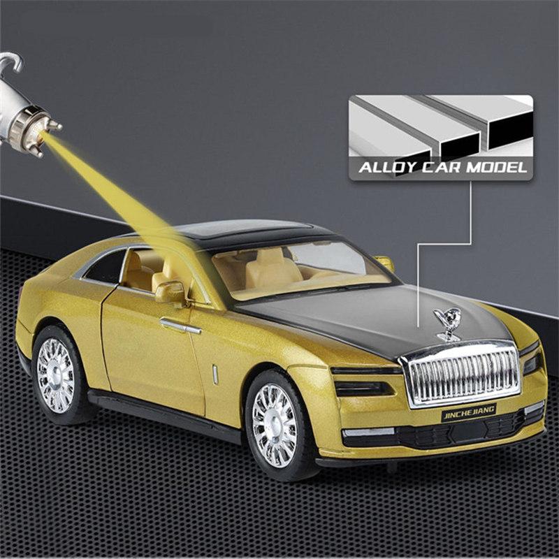 1/32 Rolls-Royce Spectre Автомобиль на новой энергии Сплав Модель роскошного автомобиля Литой и игрушечный автомобиль Металлическая модель автомобиля Симуляция Звук и свет Детский подарок
