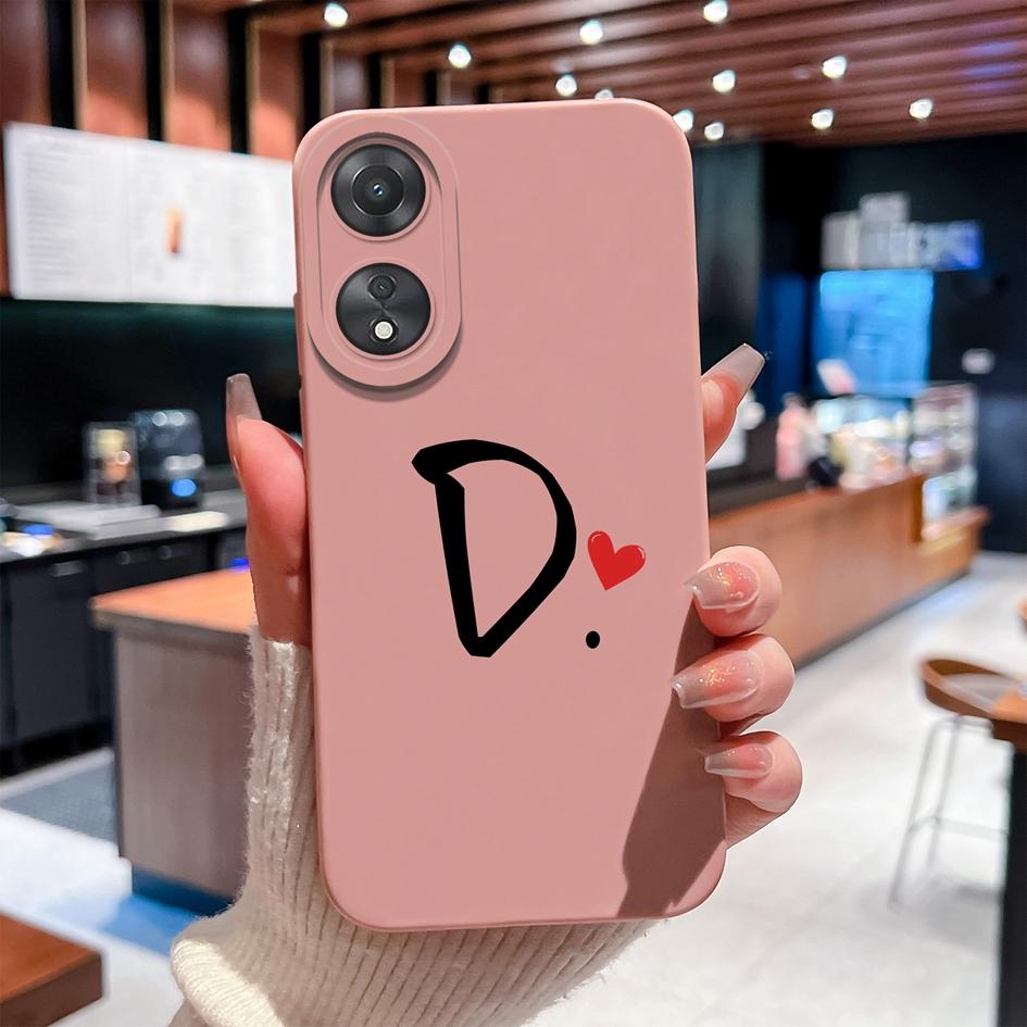 Чехол для Oppo A58 A57 A56 A55 A54 A53 A52 Чехол для телефона Популярный парный узор с буквами Высококачественный противоударный силиконовый защитный корпус для Oppo Shell