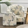 Stretch Club Chair Slipcover 2 Piece Printed Tub Chair Slipcover Stretch Armchair Cover Single Sofa Cover Furniture Protector