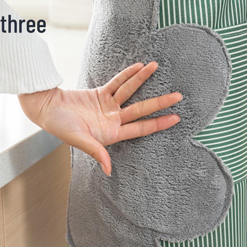 Водонепроницаемый полосатый фартук с функцией вытирания рук для приготовления пищи