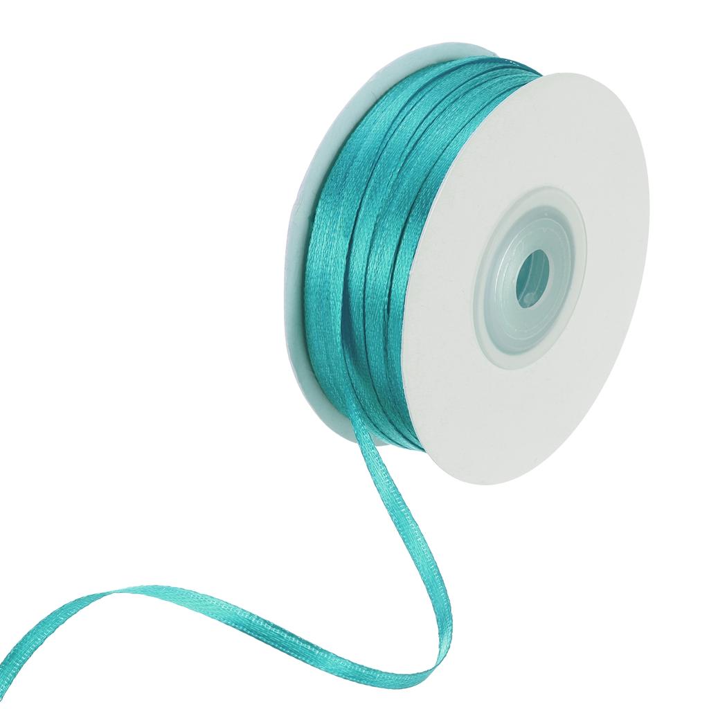 Атласная лента двусторонняя полиэстеровая атласная лента для подарочной упаковки, рукоделия, свадебного декора, 1/8 дюйма x 100 ярдов