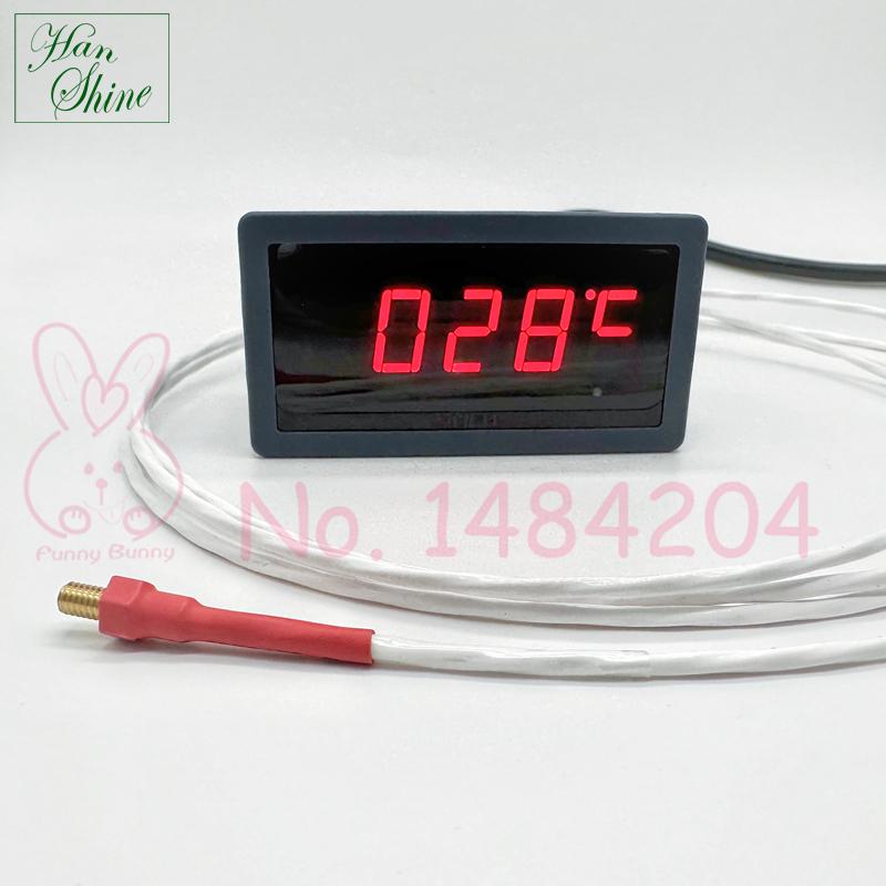 Digital Thermometer AC 220V for Pt100 3 Wire Pt 100 Temperature Indicator Red LED 5135H Thermal Display Range -50 to 400°C