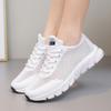 Летние новые модные женские туфли корейской версии со шнуровкой, полые дышащие спортивные и повседневные туфли с низким верхом и мягкой подошвой из сетки для студентов