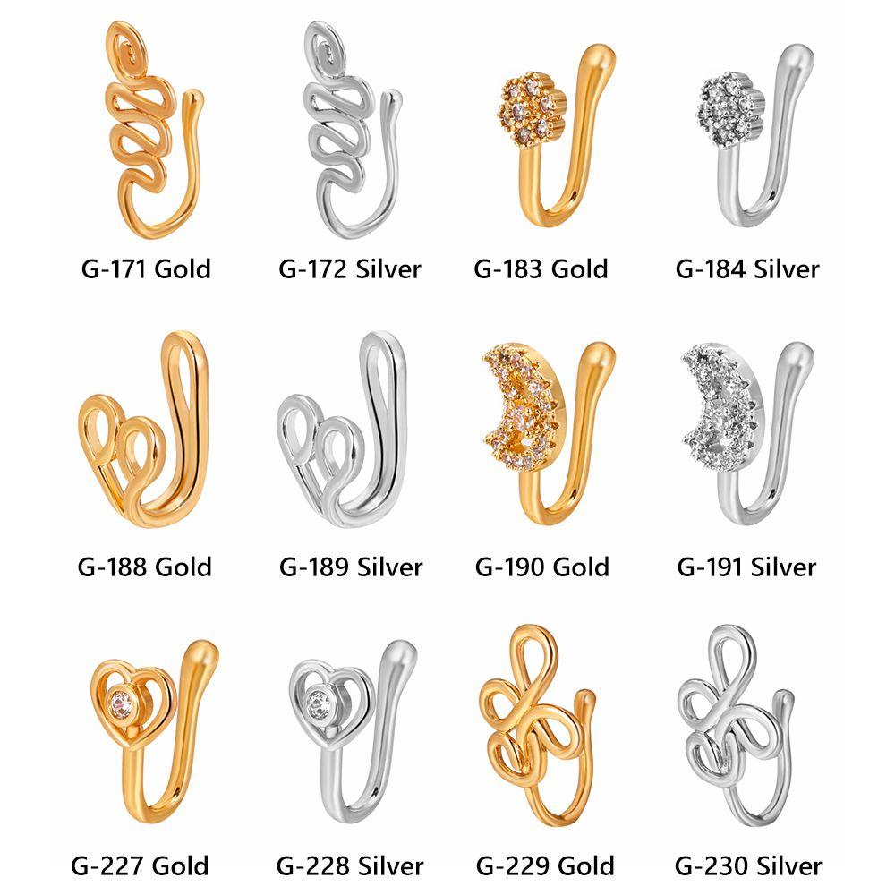 Crystal Nose Cuffs Fake Nose Cuff Non-Piercing Clip-On Nose Ring Nose Ring Cuffs African Nose Cuff