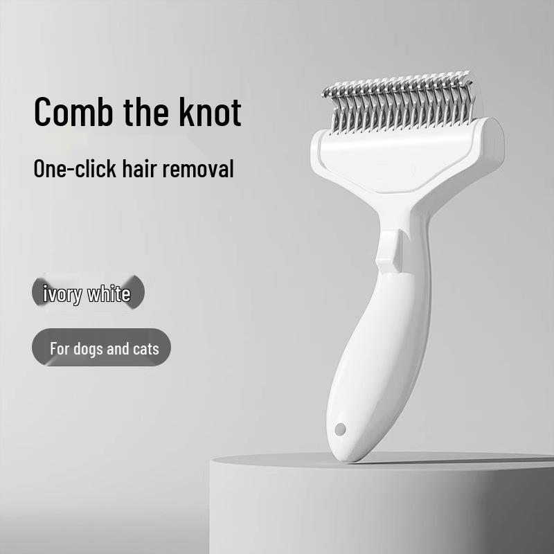 Cat & Dog Detangling De-shedding Brush - Stainless Steel Hair Removal Comb