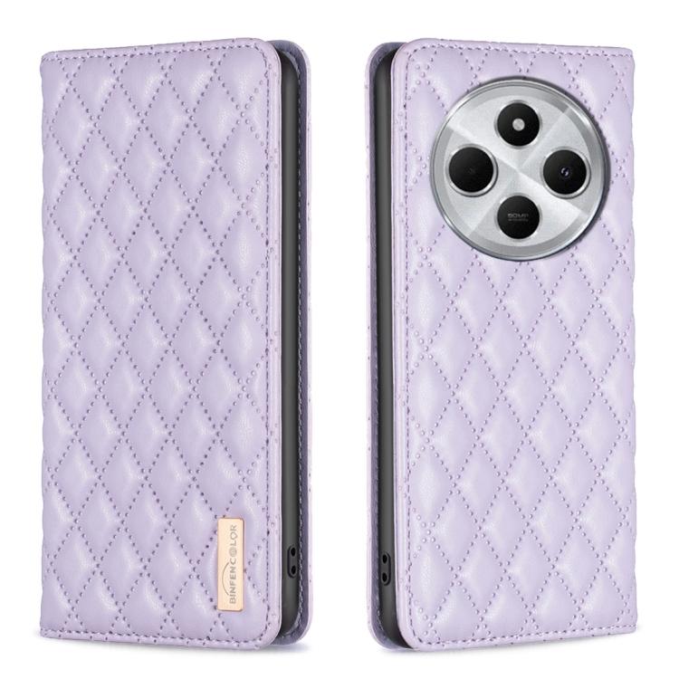 Diamond Lattice Magnetic Leather Flip Phone Case For Redmi