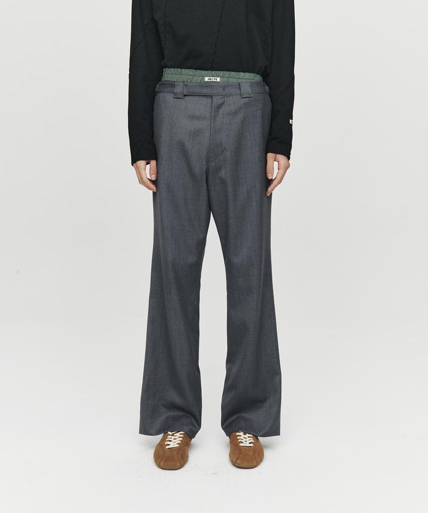 Hoite Wool Slim Pants (Grey)