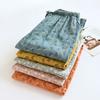 Cotton Floral Pajama Pants Women Big Size Double Gauze Girl Home Trousers Autumn Winter Loose Lace Up Sleeping Casual