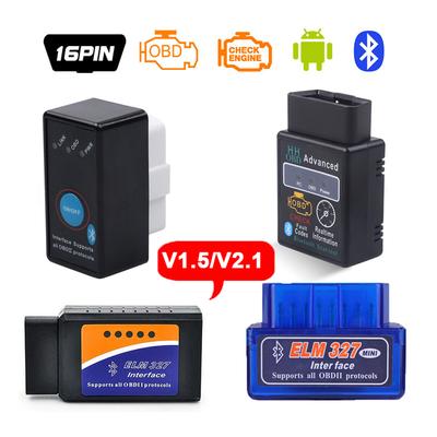 Elm327 Bluetooth OBD2 V1.5 Elm 327 V 1.5 V2.1 OBD 2 Автомобильный диагностический инструмент сканер Мини Elm-327 Адаптер OBDII Автодиагностический инструмент