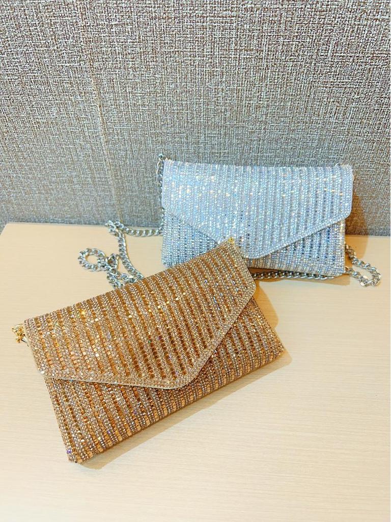 Трансграничный модный клатч на цепочке с бриллиантами – Универсальная вечерняя сумка, кроссбоди, на плечо или подмышку