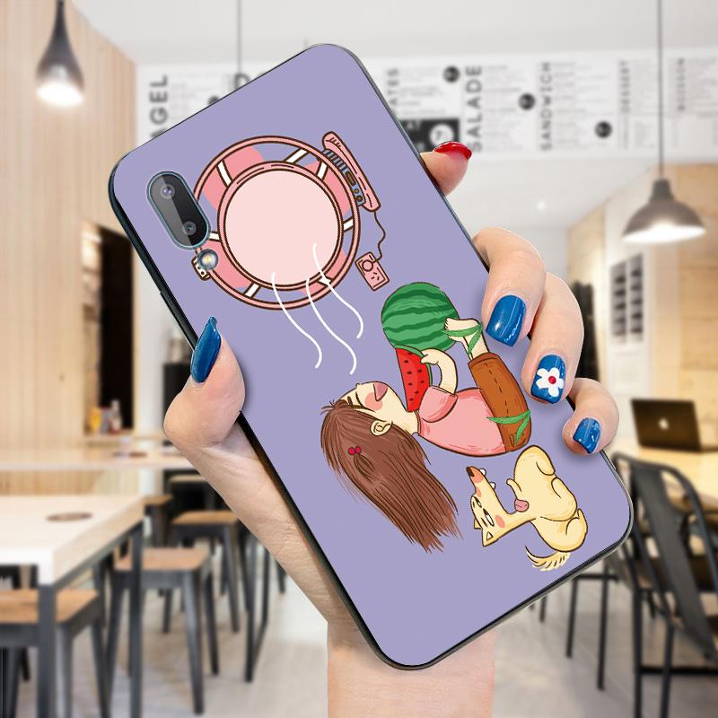 Cute Girl Eat Watermelon Blowing Fan Case Girls Boys Lovely Dog Casing