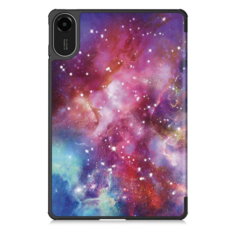 Кожаный чехол-книжка с тремя сгибами и защитой от падения для Xiaomi Redmi Pad 2 2025