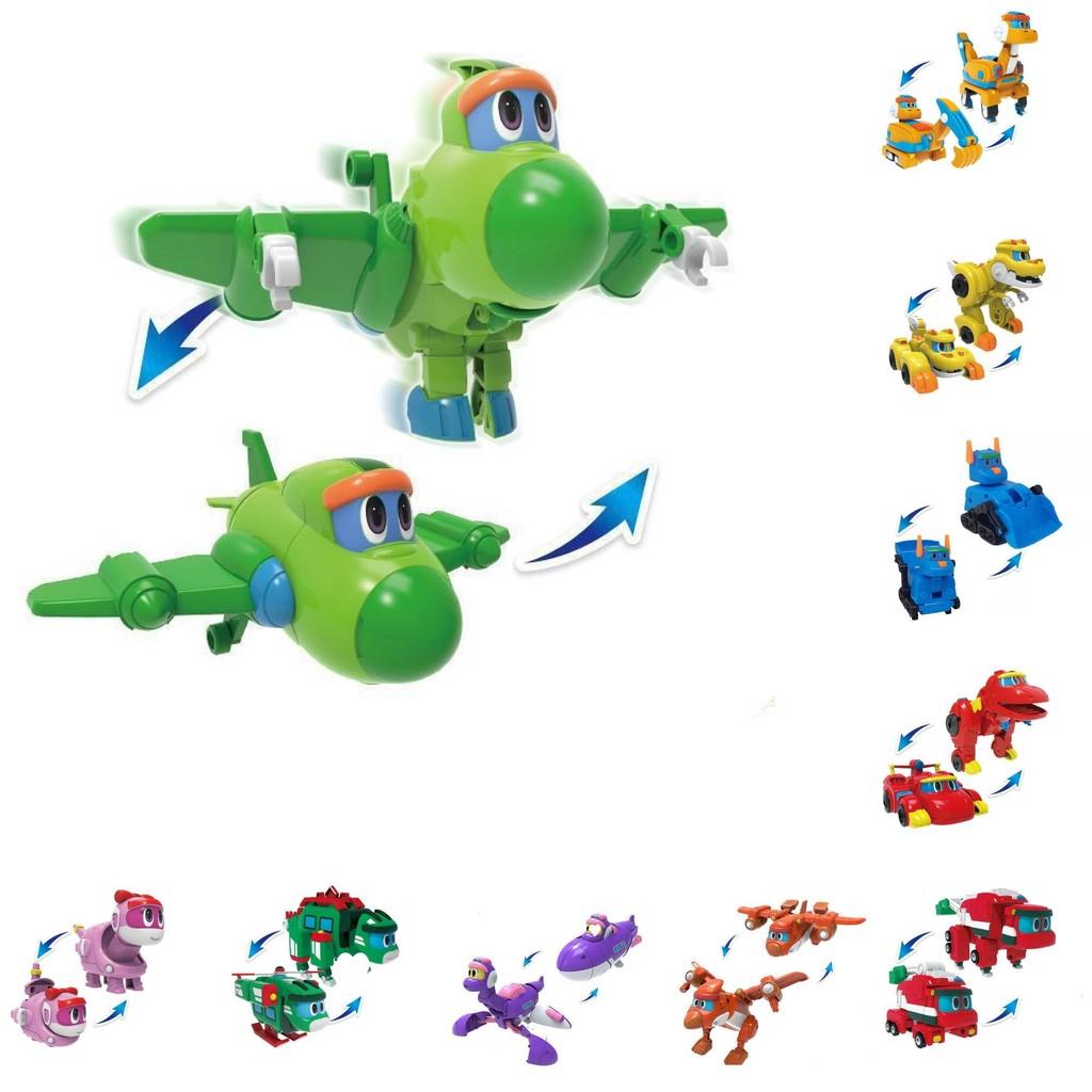 Gogo Dino Transforming Car Airplane Boat Crane Toy For Children