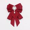 Rhinestone Bow Tie Crystal Ribbon Bow Brooch Fashion Neck Tie  For Men and Women