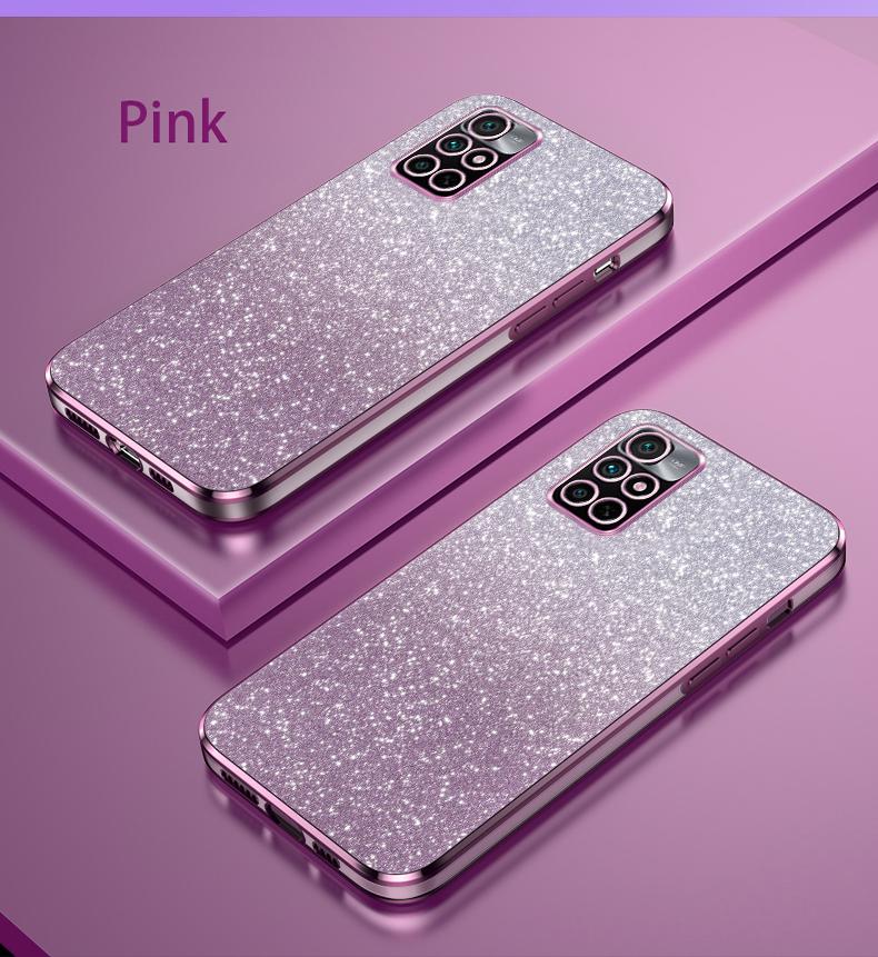 Note13 11 12pro Luxury Gradient Glitter Plating Case For Xiaomi Redmi Note 13 11 12 Pro Plus Silicone Back Cover Note12 12s 11s