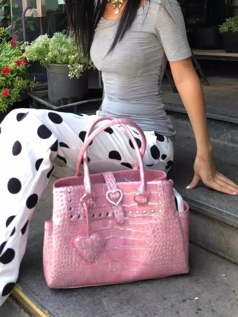 Женский портфель-тоут премиум-класса большой вместимости с тиснением под крокодила - Стильная сумка для ношения на плече и в руке 2025