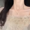 Niche Design Sense Flowers, инкрустированные бриллиантами и легким роскошным ожерельем на ключицу для женщин в корейском простом стиле