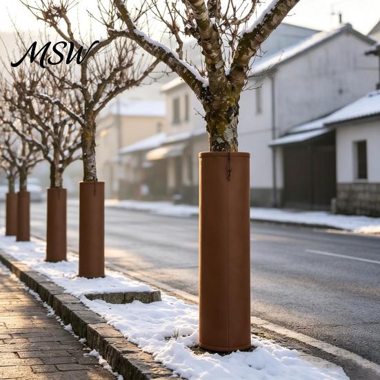 Fruit Tree Winter Guard Trunk Protector, Thermal Insulation Wrap with Drawstring, Freeze Landscape Protection Bark for Palms Trees