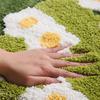 Floor Moss Carpet Cartoon Flower Print Thick Great Water Absorption Non Slip