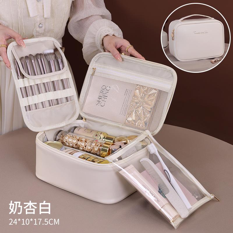 Разделенное хранение. Портативная косметичка. Высококачественные дорожные средства по уходу за кожей большой емкости. Кисть для макияжа. Сумка для хранения косметики.