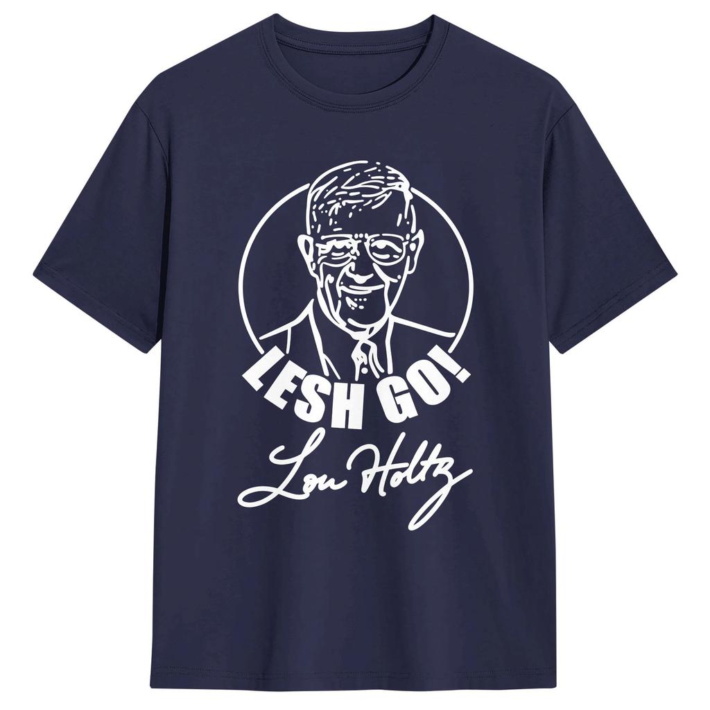 Lou Holtz Lesh Go TShirt Beach Vintage T Shirts 100 Cotton Hippie Tee Shirt For Male Print Tops
