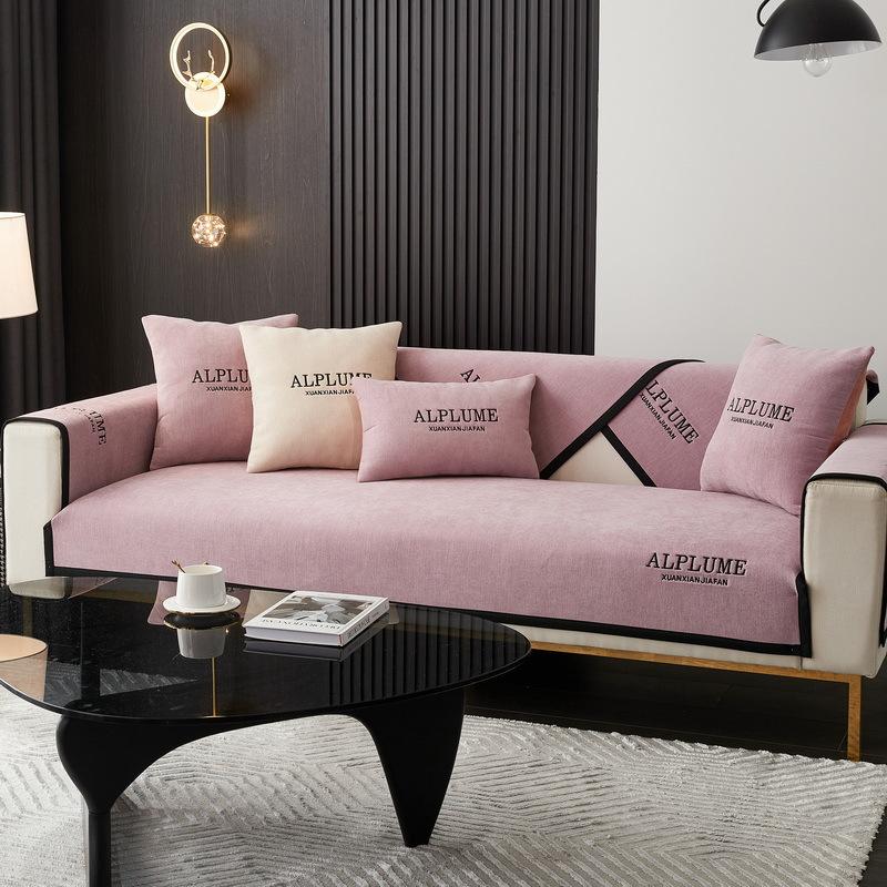 New Chenier Sofa Cushion Universal In All Seasons, Simple Modern Seat Cushion, Non-Slip Seat Cushion Cover, Backrest Towel Cover Cloth