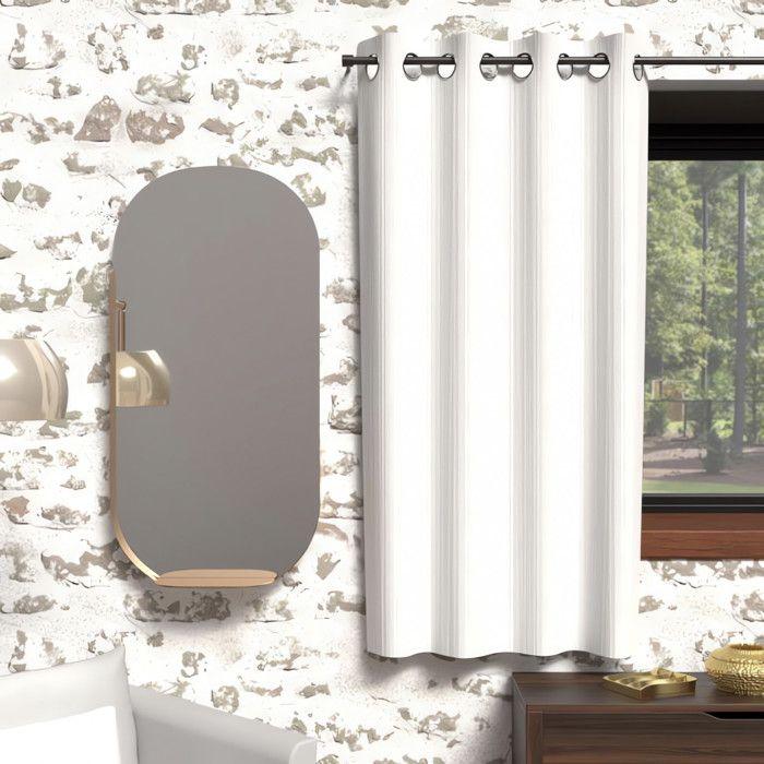 Blackout Curtain with Eyelets 135x180 Cm BOHEME White, by Soleil d'Ocre