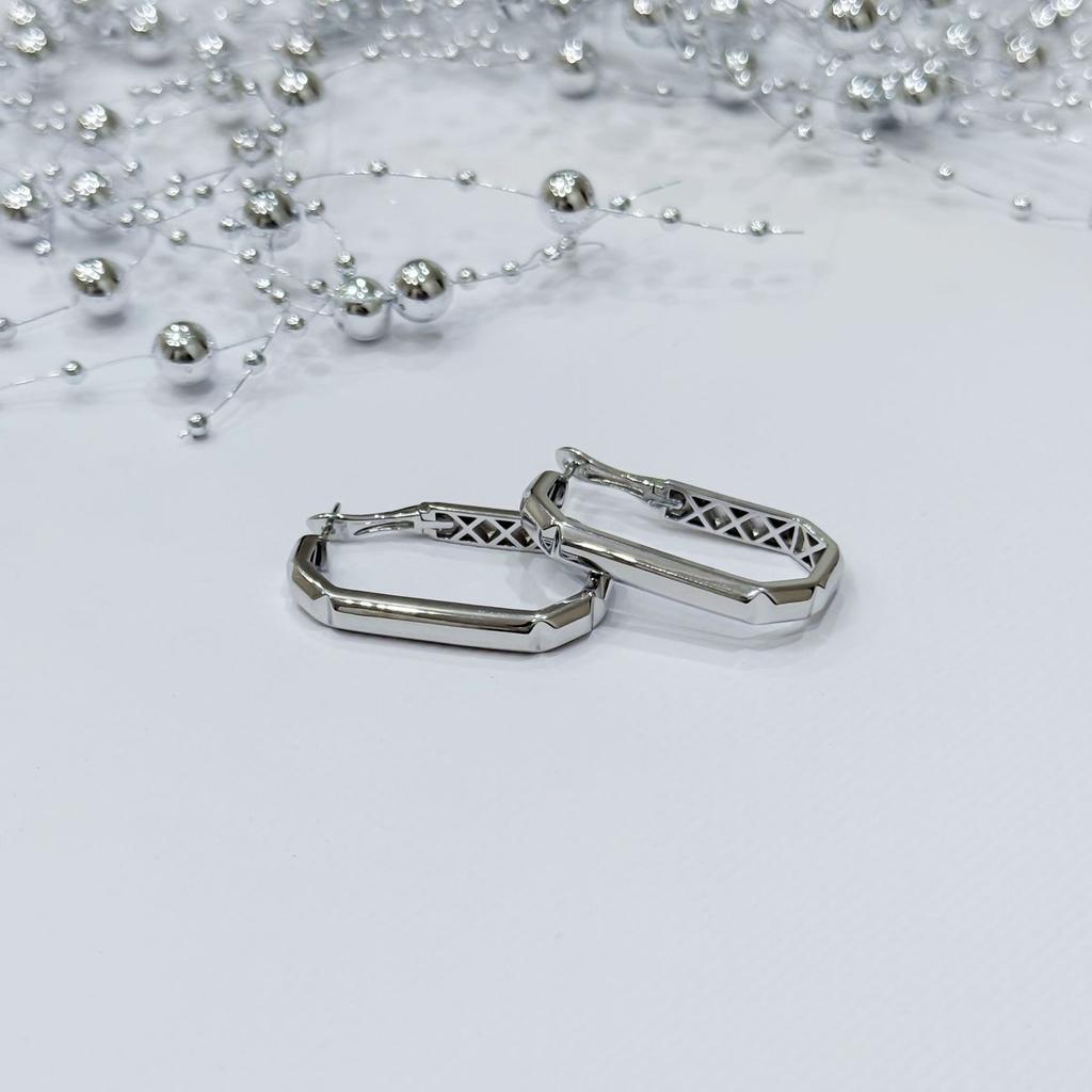 Серебряные серьги без камней (2175230)