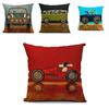 Классическая винтажная автомобильная собачья принтовая наволочка из хлопково-льняного материала премиум-качества
