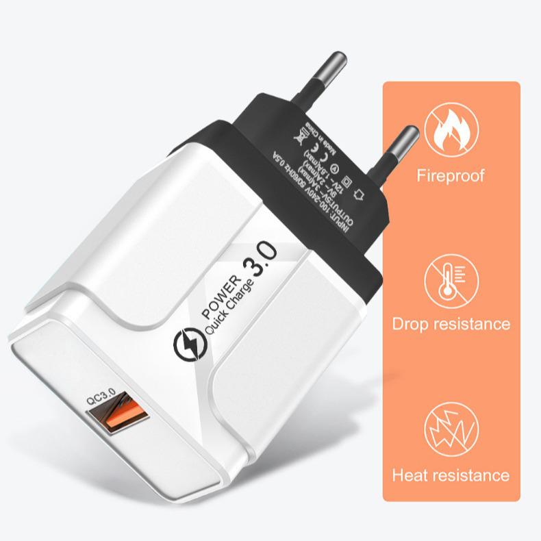 PD33W GaN QC3.0 Multi-Port Fast Charger, 9V/12V European Standard