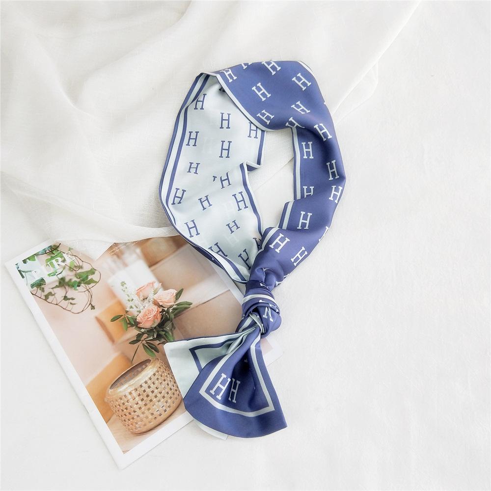 Новые шарфы Шелковые шарфы Женские весенние и осенние длинные декоративные профессиональные шарфы Летние тонкие стили в сочетании с рубашками Стильные