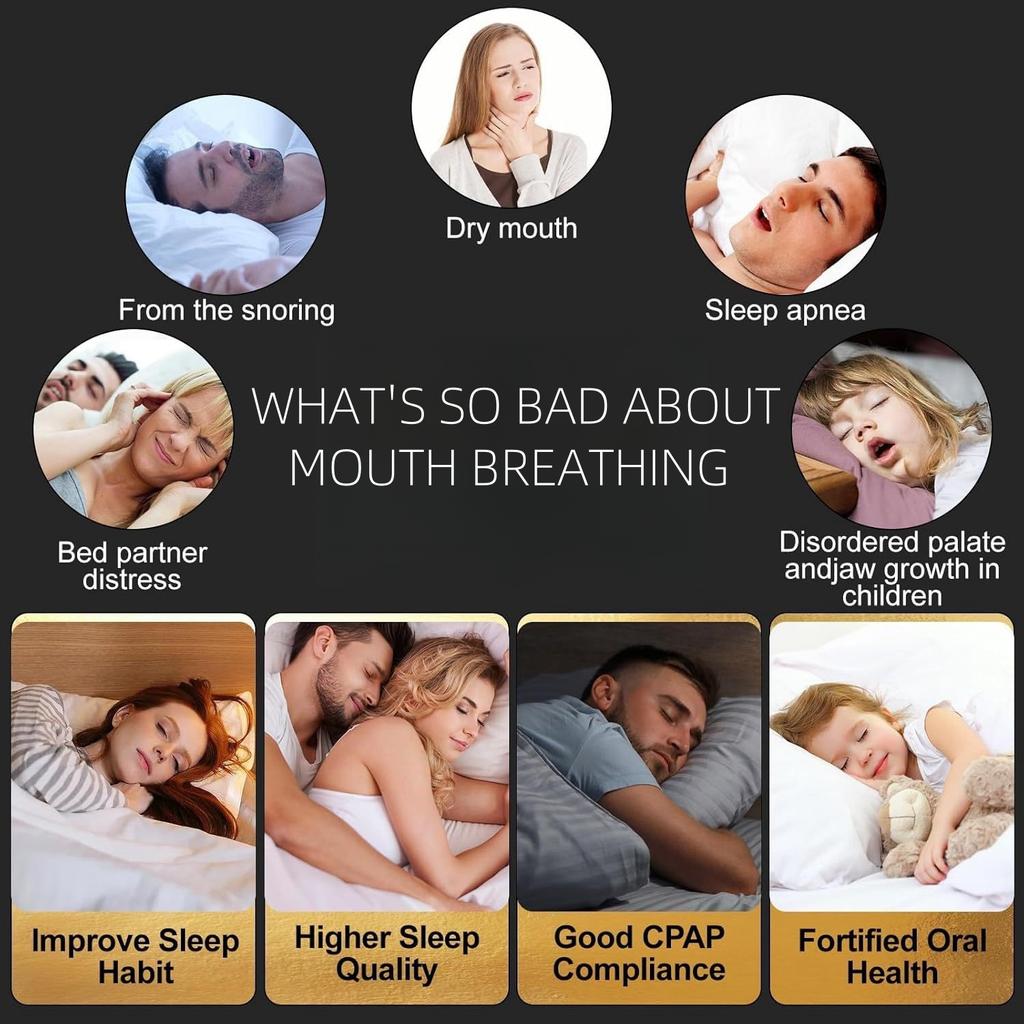 30/60/90/150pcs Mouth Tape Breathing for Sleep Mouth Tape Strips Improve Sleep Mouth Better Breath Mouth Tape Anti-snoring Patch