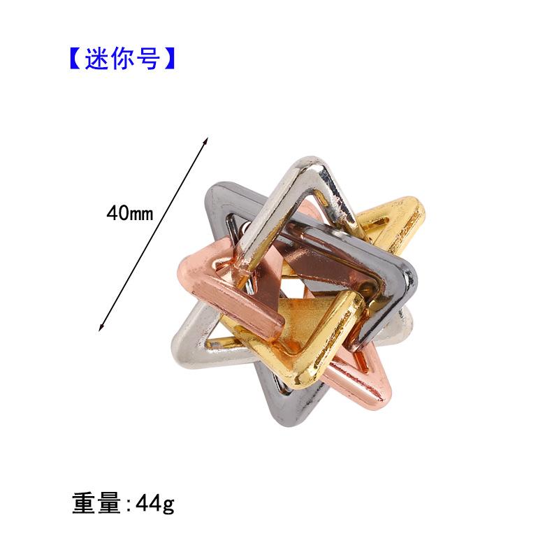 Puzzle Zinc Alloy Intelligence Unlocking Ring Unlocking Set, Nine-Link Educational Toy, Kong Ming Luban Lock Mechanism Box
