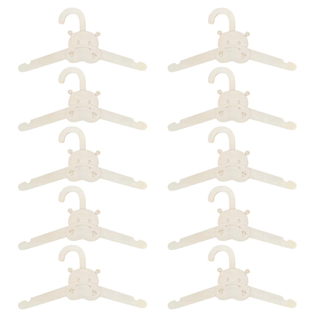 Упаковка из 10 прочных деревянных детских вешалок без накладок, органайзеры для одежды малышей, аксессуары для дома в детских шкафах