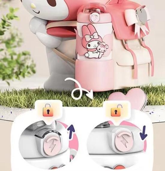 Hangyodon Kuromi Thermos Water 500ml Vacuum 316 Stainless Perfect for and Keeps Drinks Cold and Perfect Gift for Bottle, Insulated, Steel, Commuting,