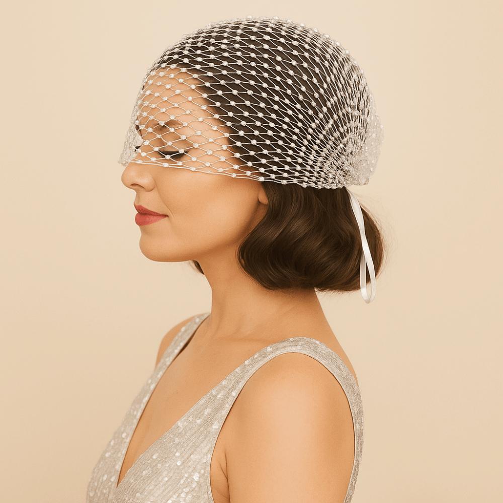 Эластичная маска-вуаль со стразами Европейско-американский стиль Шапочки Свадебный головной убор Мероприятия для косплея
