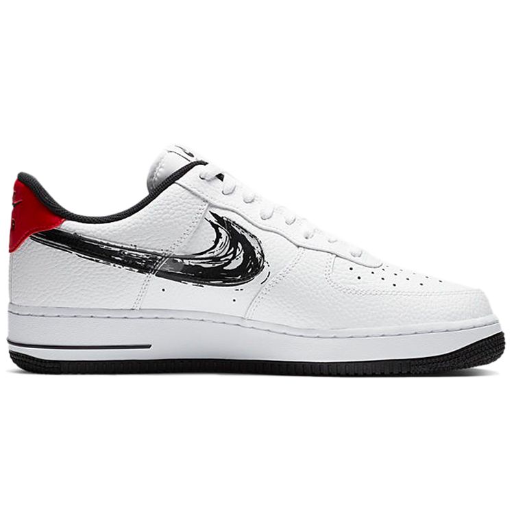 Nike Кроссовки унисекс Air Force 1 Low Brushstroke — белые, красные, черные DA4657-100