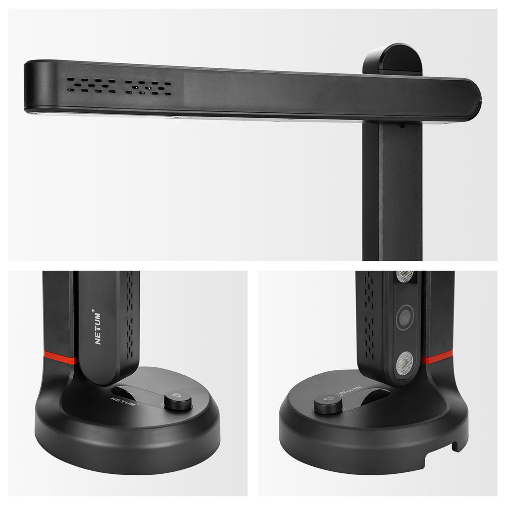 Netum Book Scanner T101 Autofocus Document Scanner Max A4 A3 Size With Smart Ocr Led Table Desk Lamp For Family Home Office