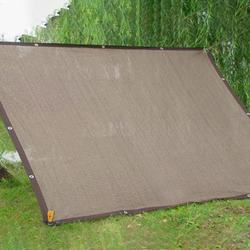 Summer Camping Sunshade Net Brown Anti-UV Awning Balconies Courtyards Swimming Pools Greenhouse Sunscreen Sun Shelter Cover Net