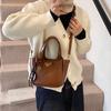 Ручная переноска модная повседневная сумка-ведро женская высококлассная простая на плечо через плечо сумка 2025 осень и зима новый нишевый дизайн