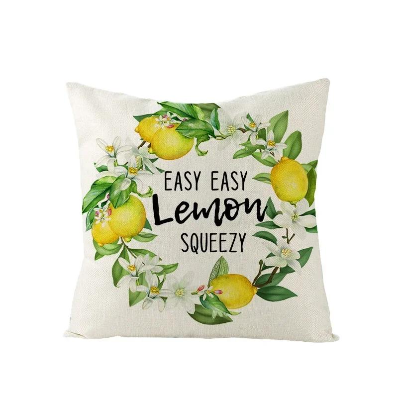 Летняя скандинавская наволочка с принтом подсолнуха, домашний декор для дивана, наволочка / чехлы для подушек, прямая поставка Hogar