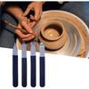 Wokyo Pottery Sculpture Tools Set of 4 Clay Plaster Molding Sculpting Tools Handmade Trimming Knives for Carving Craft Shaping