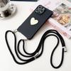 Милый узор в виде сердца, однотонный мягкий чехол из ТПУ для iPhone 16 Plus 15 Pro Max 14 Pro 13 12 11, защитный матовый противоударный чехол для телефона с ремешком для линз