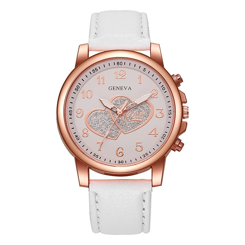 Модные женские часы с сердечком, повседневный дизайн, женские кварцевые наручные часы, лучшие подарки, часы для женщин