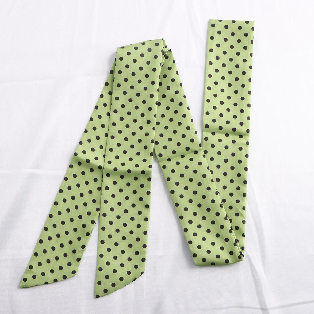 Fashion Dot Ribbon Silk Scarf Women Thin Neck Scarves Lady Small Shawls Bandana Narrow Female Neckerchief Dress Accessories