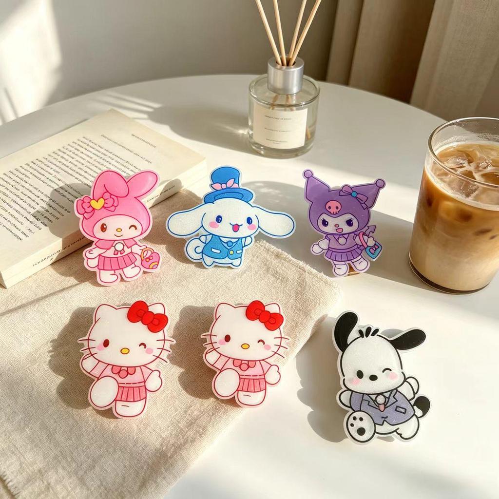 Sanrio Детские DIY Милые Наклейки-держатель для телефона и заколки для волос с Китти