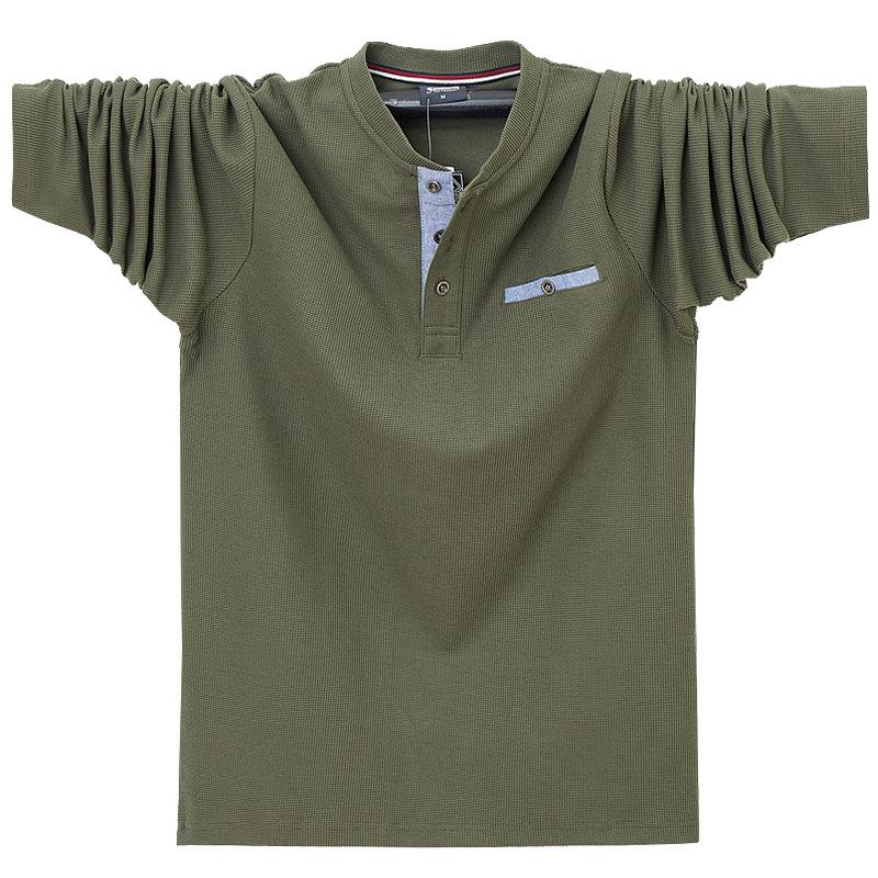 Трендовая корейская мужская хлопковая футболка с длинным рукавом больших размеров для весны/осени