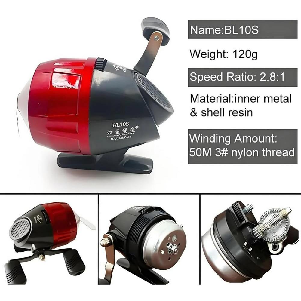 Fishing Catapult Rod Portable Lightweight Catapult Fishing Reel Durable Sturdy Fish Bait Launching Equipment for Traveling Bass